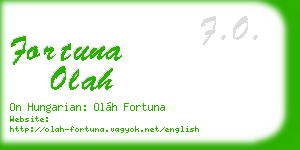 fortuna olah business card